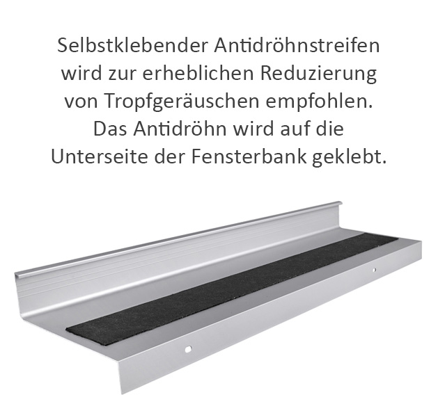Aluminium Fensterbank 225-360 mm Weiß 9016 inkl.Alu Gleitabschluss mit  Putzkante